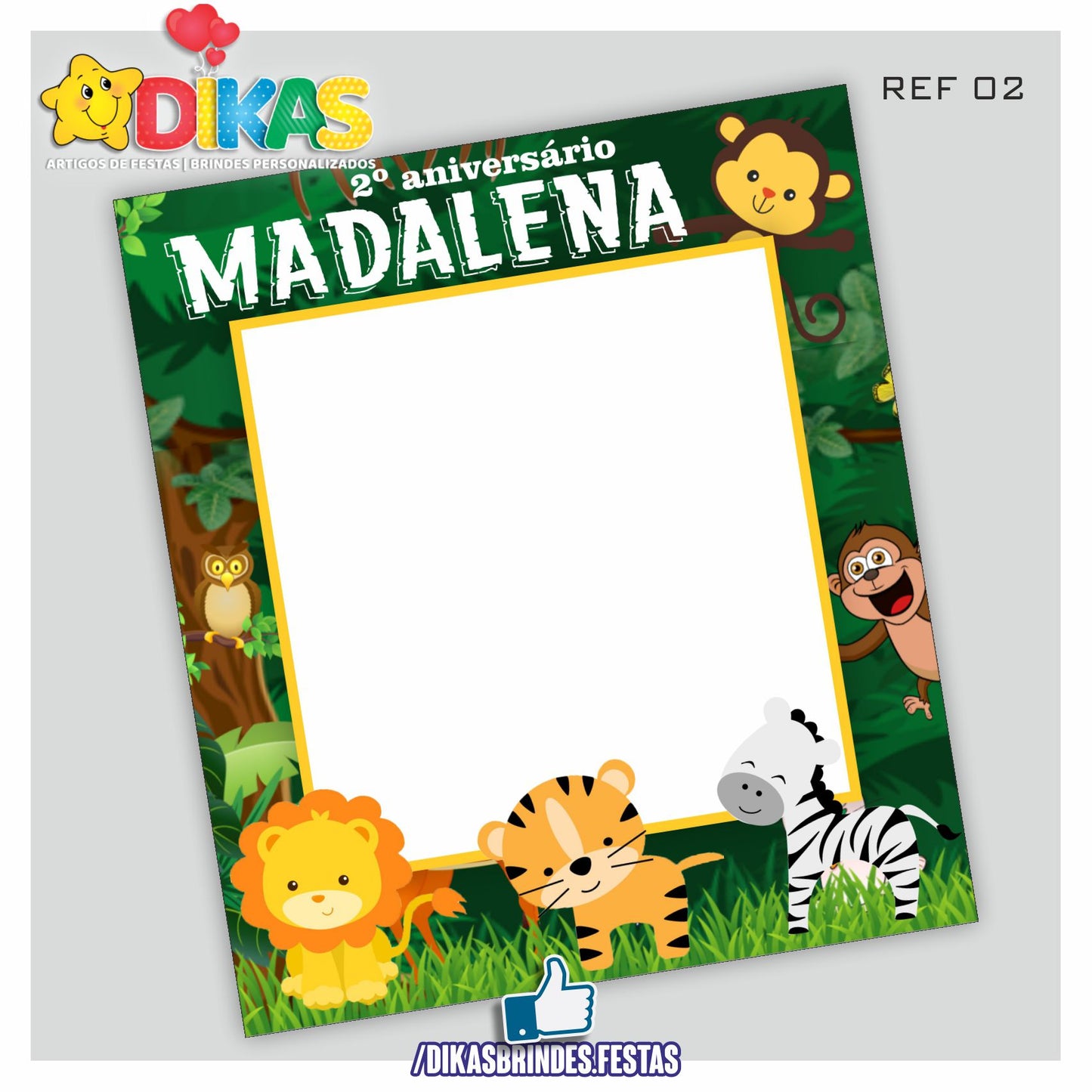 MOLDURA PARA FOTOS - ANIMAIS DA SELVA