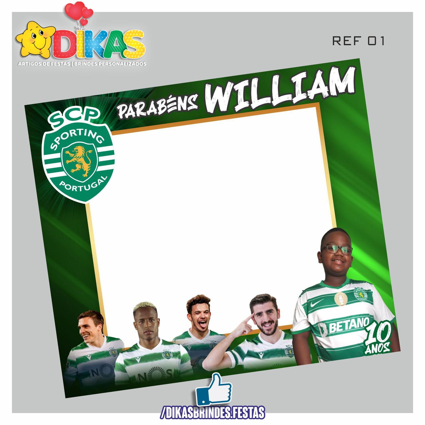 MOLDURA PARA FOTOS - FUTEBOL SPORTING