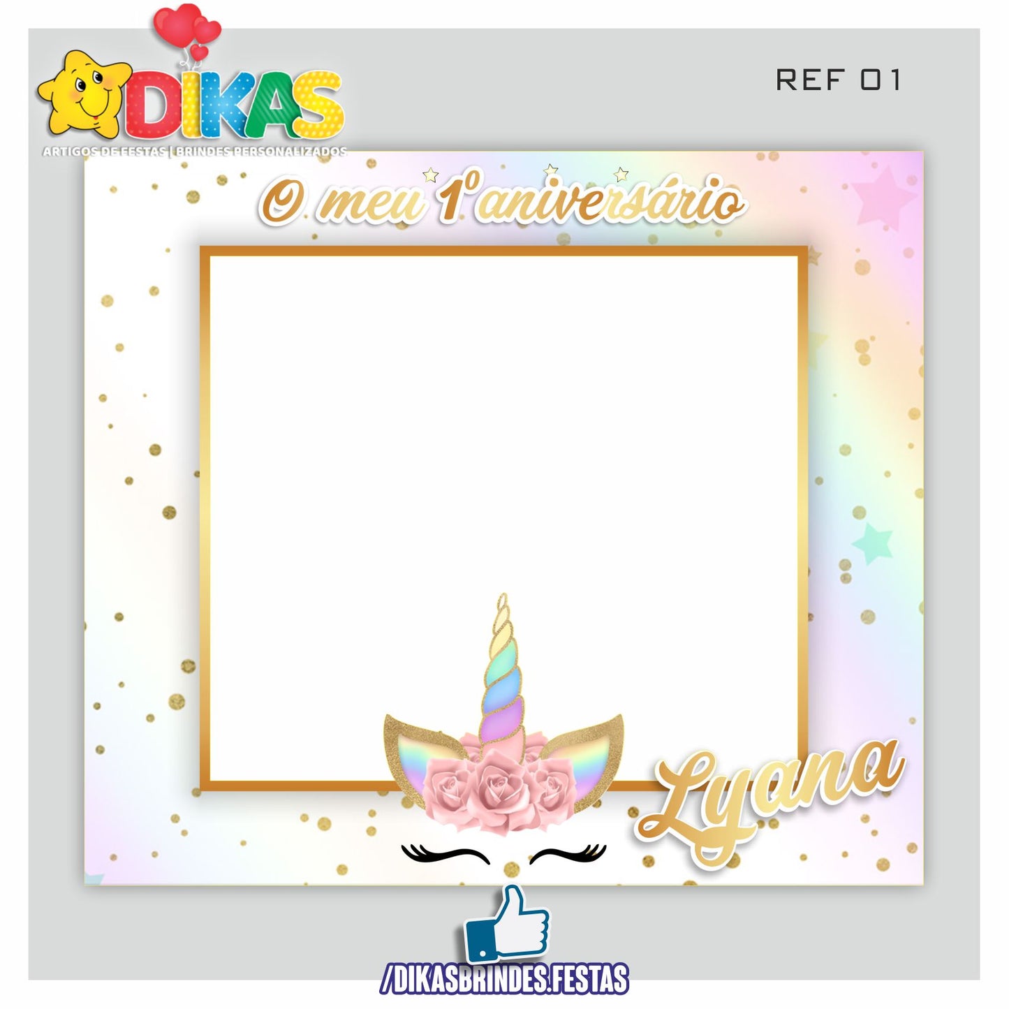 MOLDURA PARA FOTOS - UNICÓRNIO