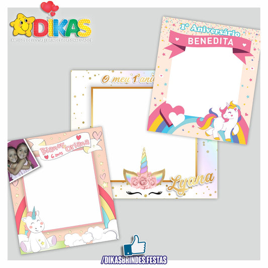 MOLDURA PARA FOTOS - UNICÓRNIO