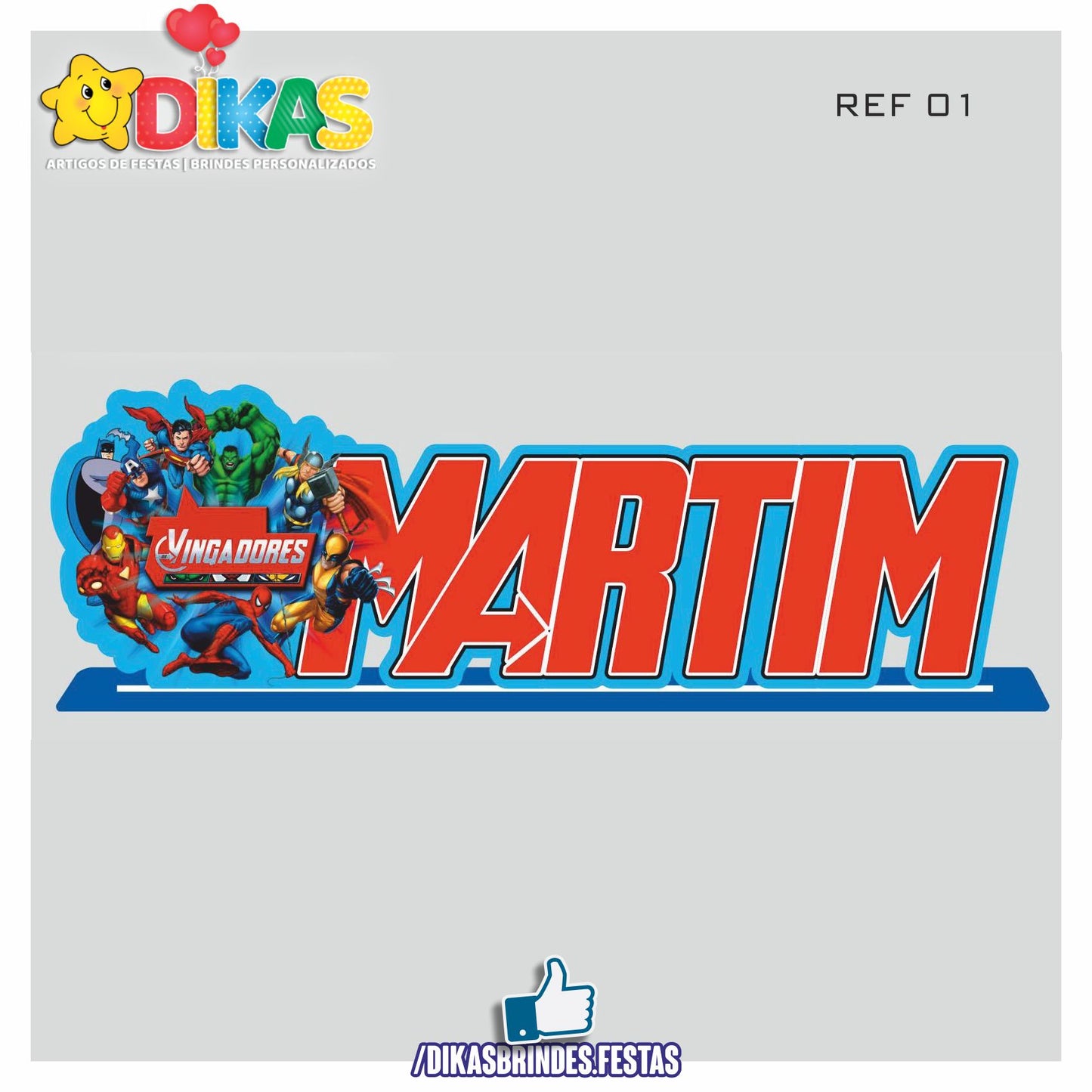 NOME DECORATIVO - AVENGERS