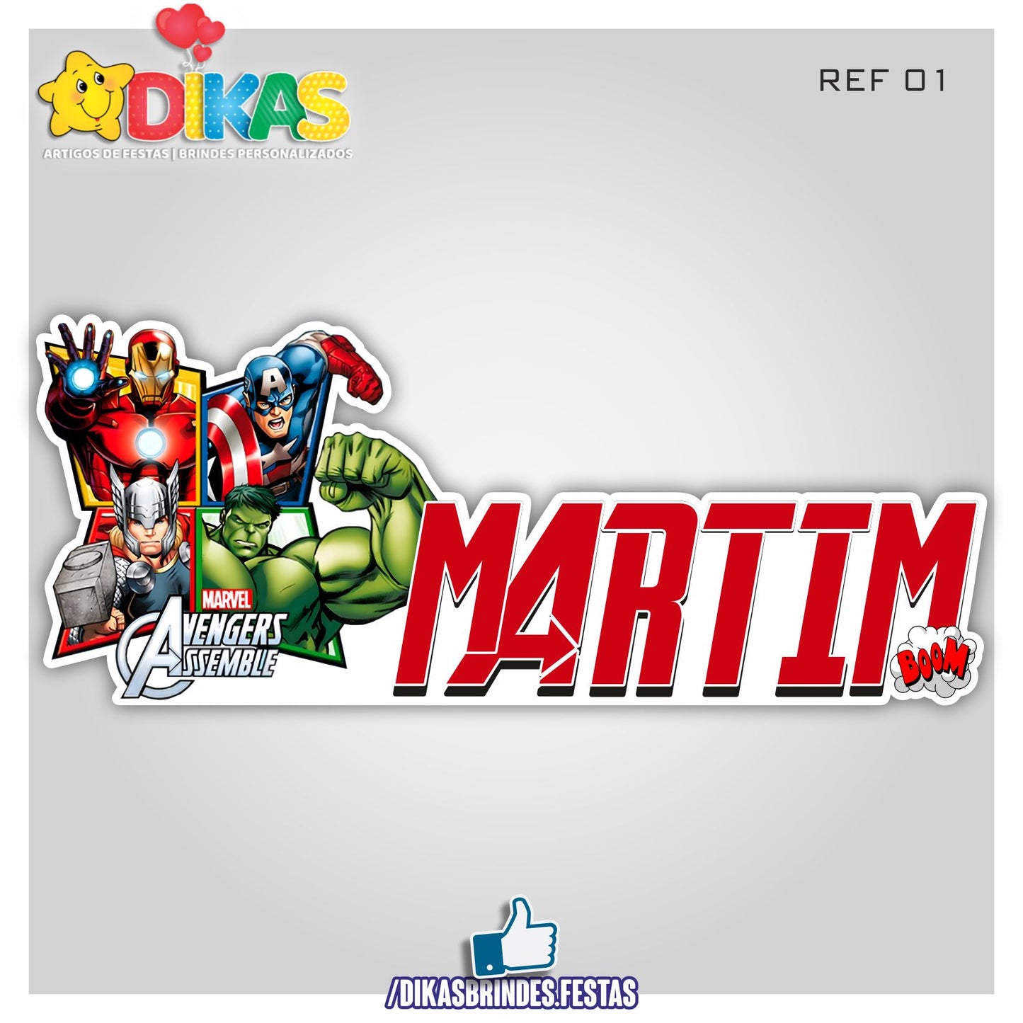 NOME DECORATIVO - AVENGERS