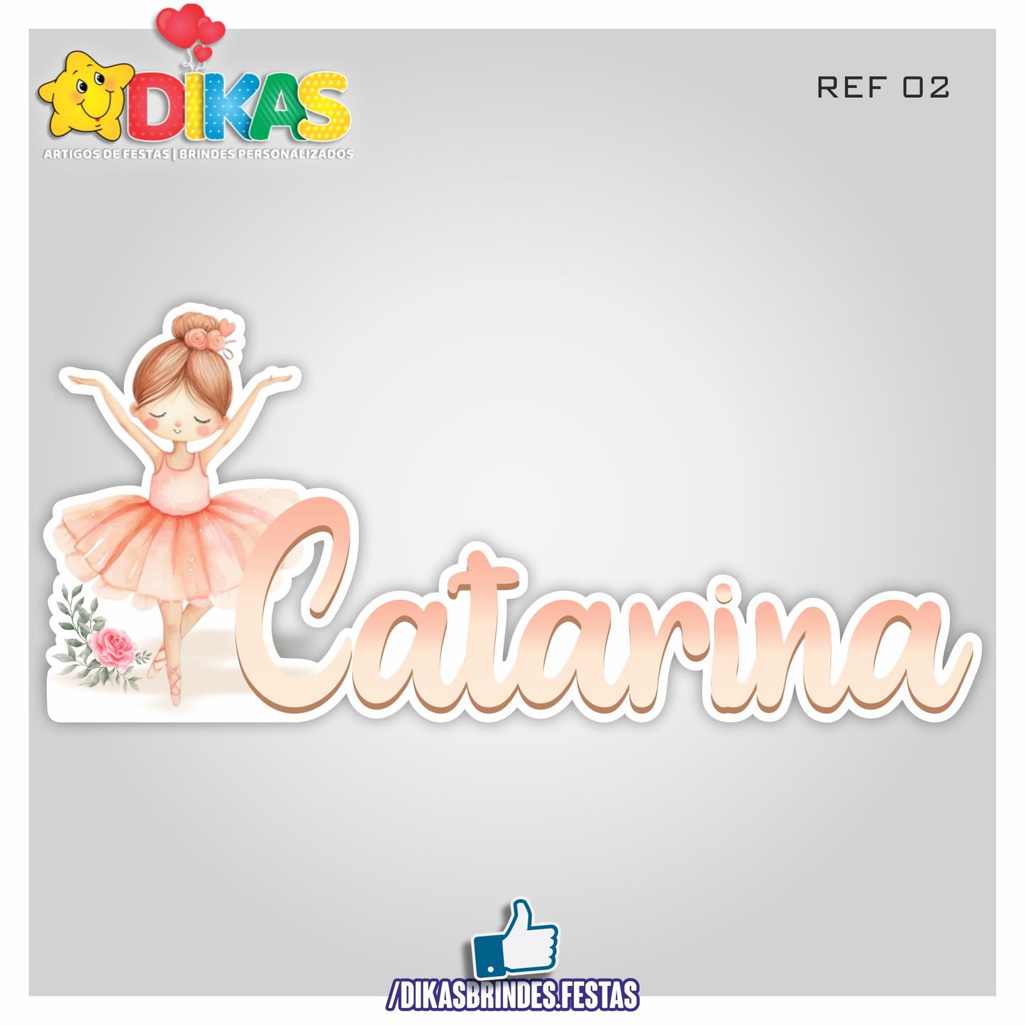 NOME DECORATIVO - BAILARINA