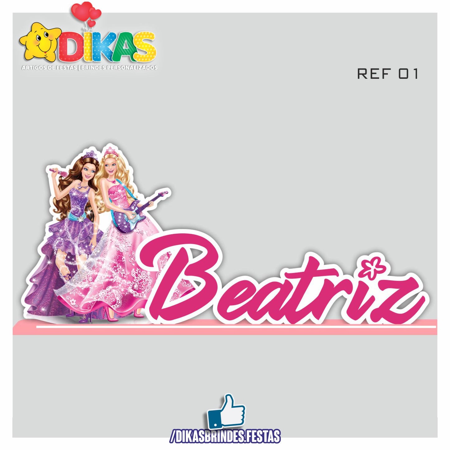 NOME DECORATIVO - BARBIE