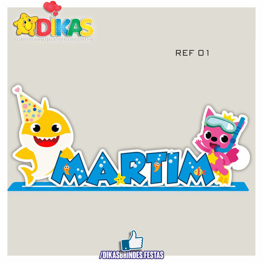 NOME DECORATIVO - BABY SHARK