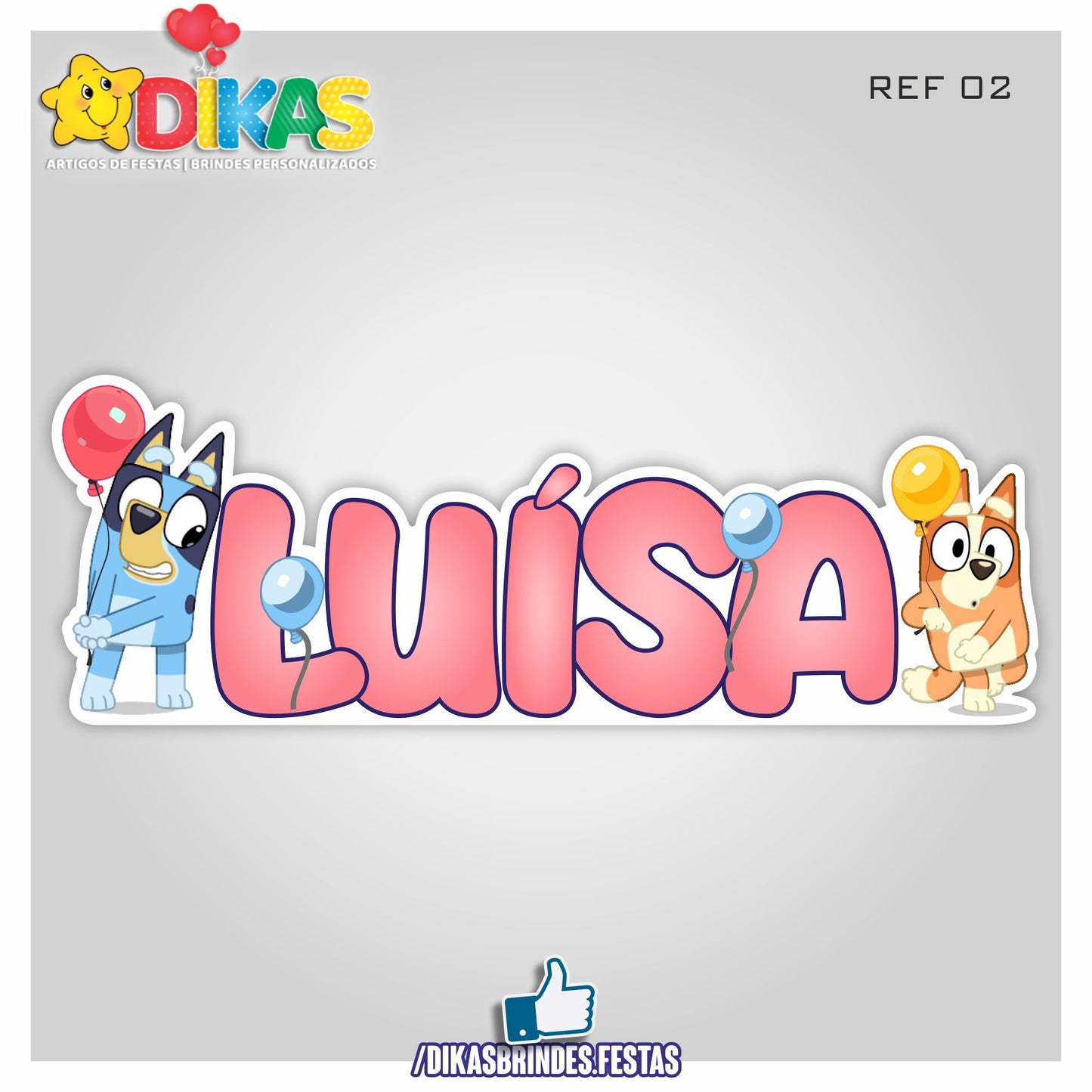 NOME DECORATIVO - BLUEY