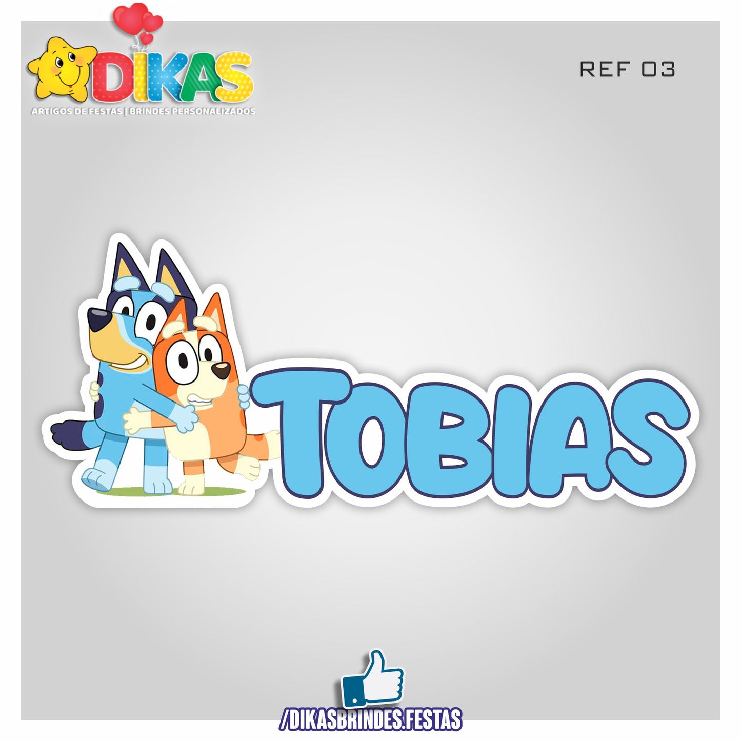 NOME DECORATIVO - BLUEY