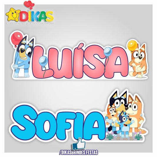 NOME DECORATIVO - BLUEY