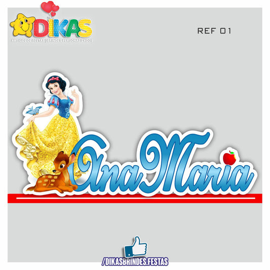 NOME DECORATIVO - BRANCA DE NEVE