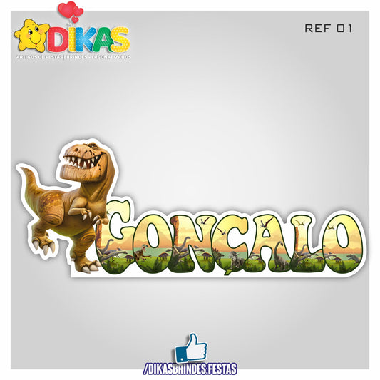 NOME DECORATIVO - DINOSSAUROS