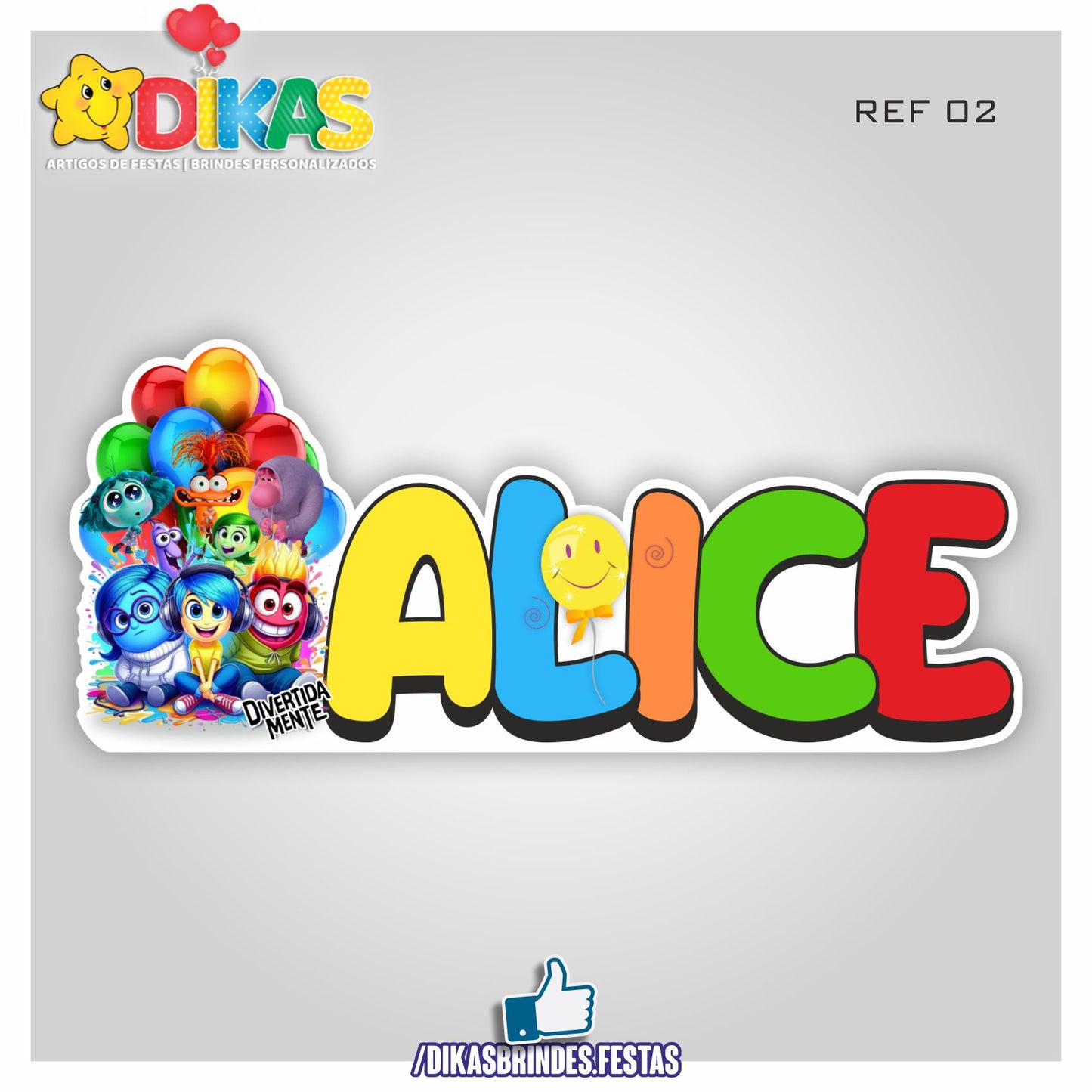 NOME DECORATIVO - DIVERTIDAMENTE