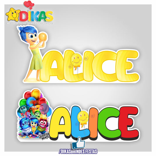 NOME DECORATIVO - DIVERTIDAMENTE