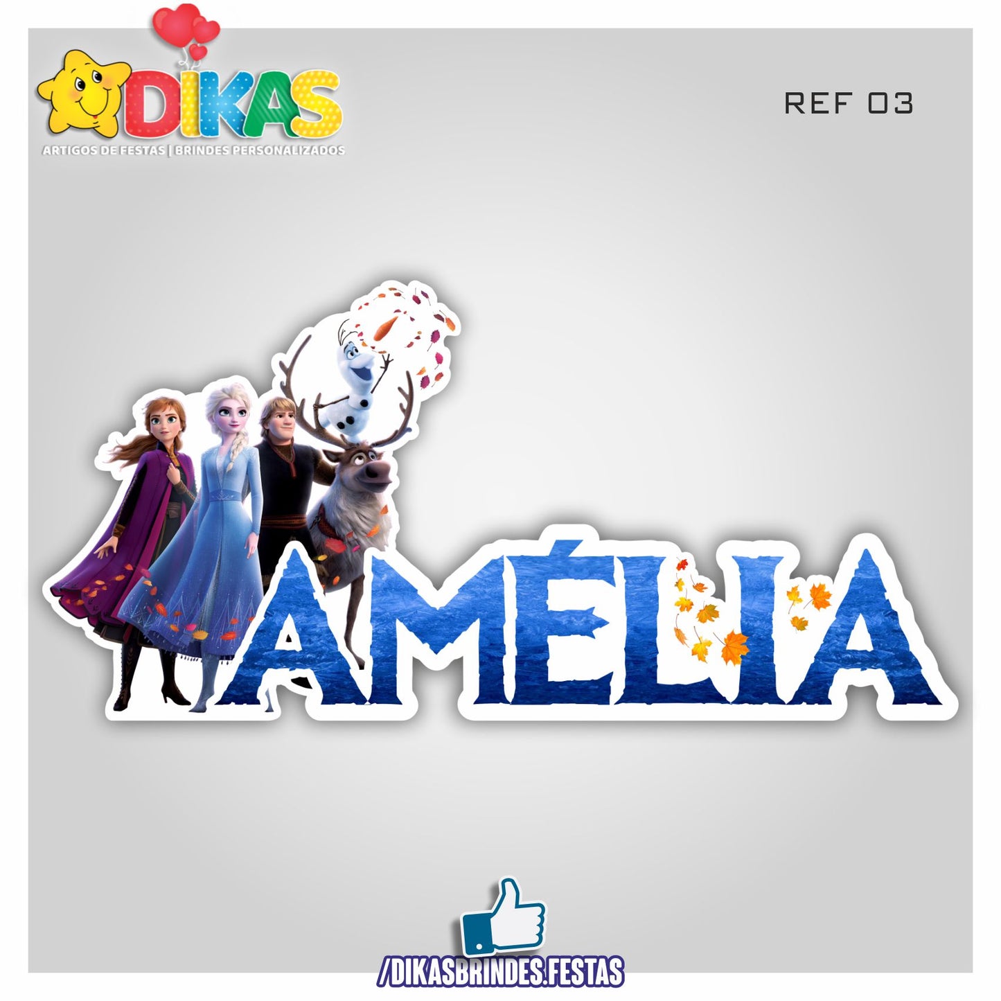 NOME DECORATIVO - FROZEN