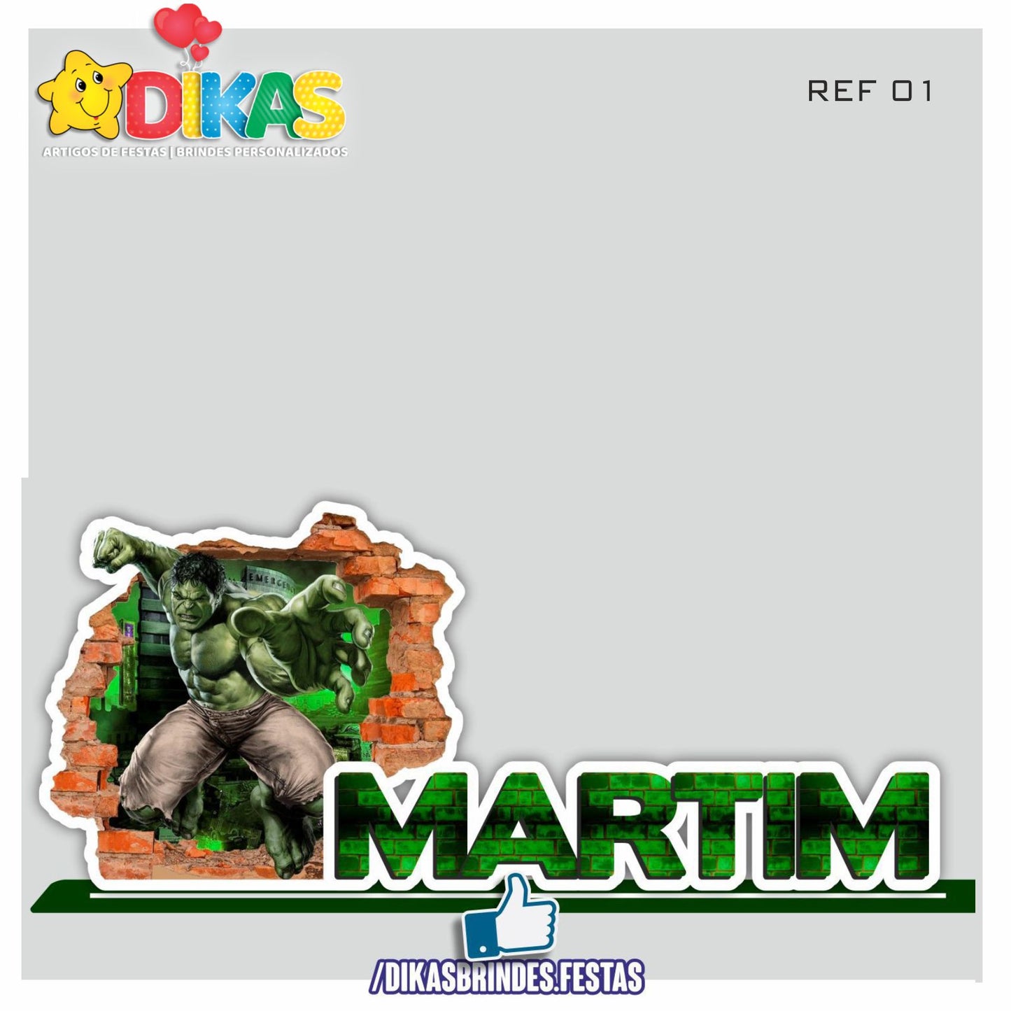 NOME DECORATIVO - HULK