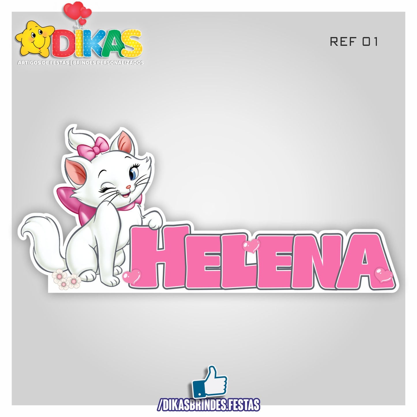 NOME DECORATIVO - GATA MARIE