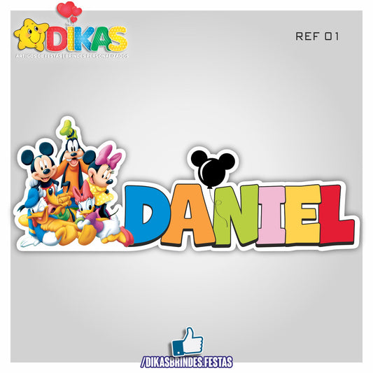 NOME DECORATIVO - MICKEY E OS AMIGOS
