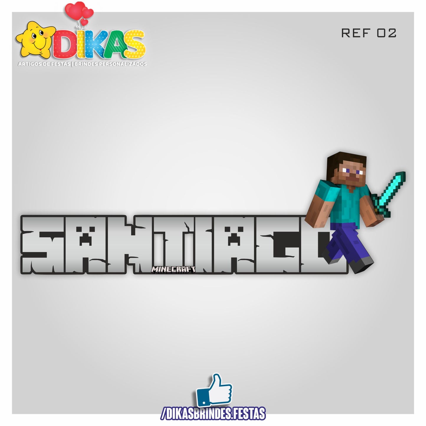 NOME DECORATIVO - MINECRAFT