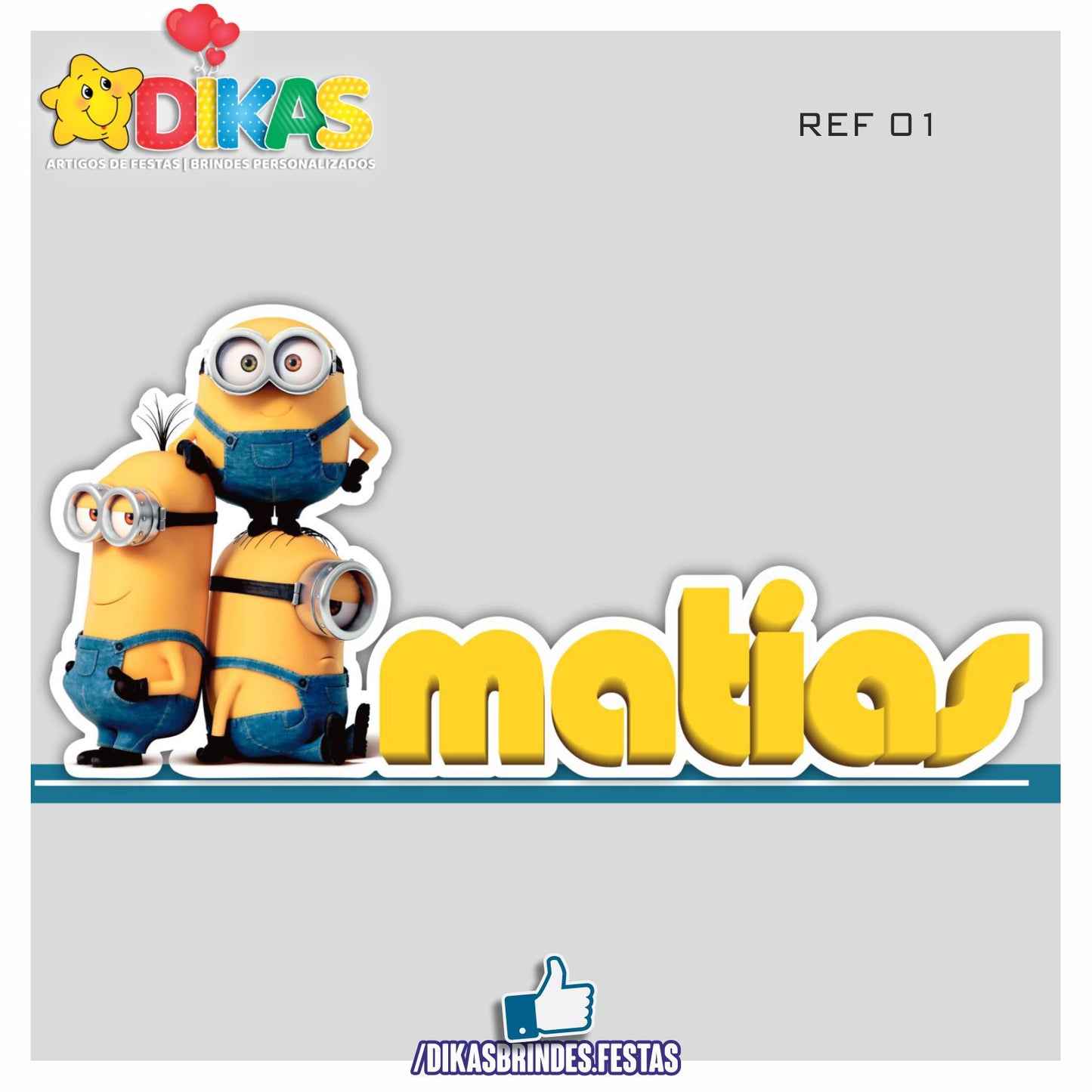 NOME DECORATIVO - MINIONS