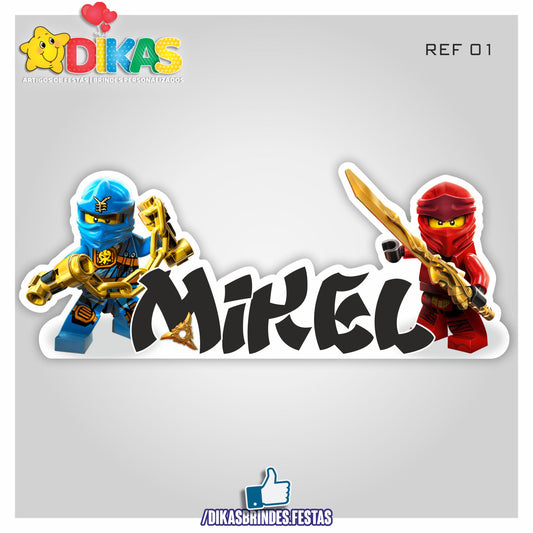NOME DECORATIVO - NINJAGO
