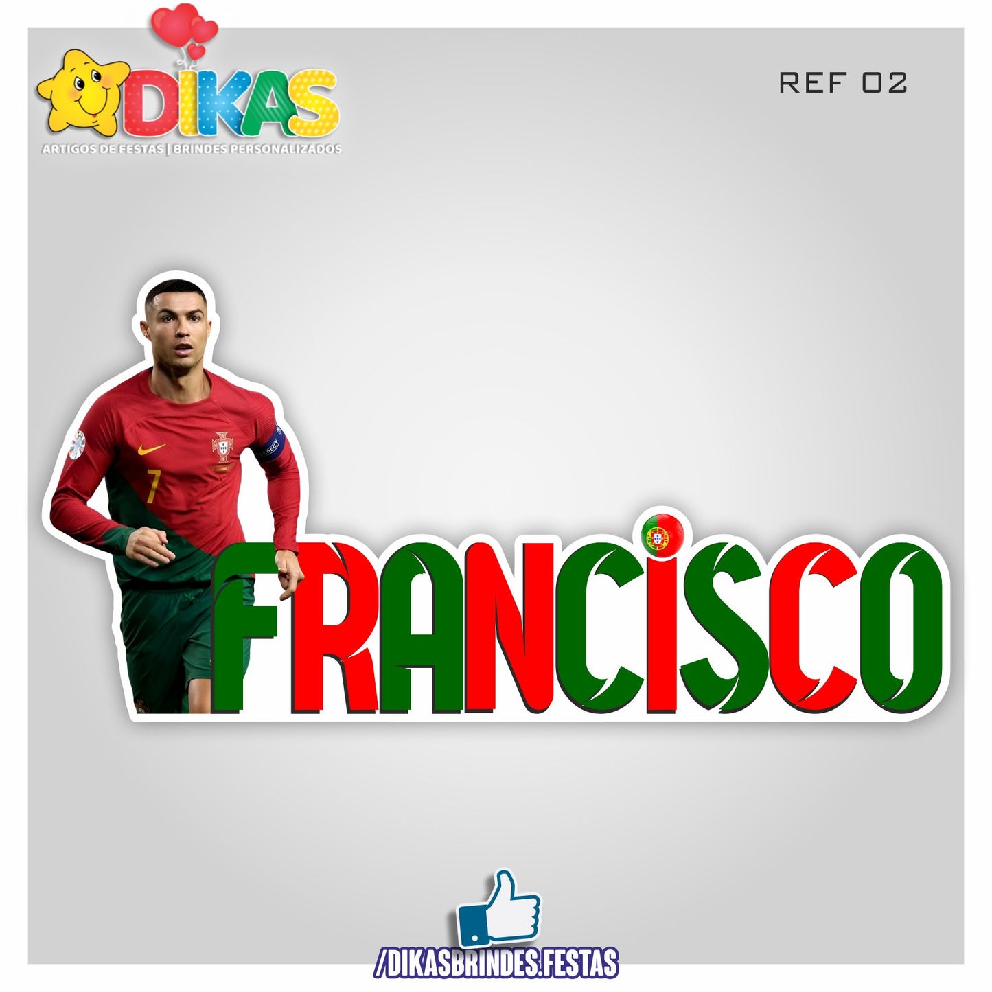 NOME DECORATIVO - FUTEBOL PORTUGAL