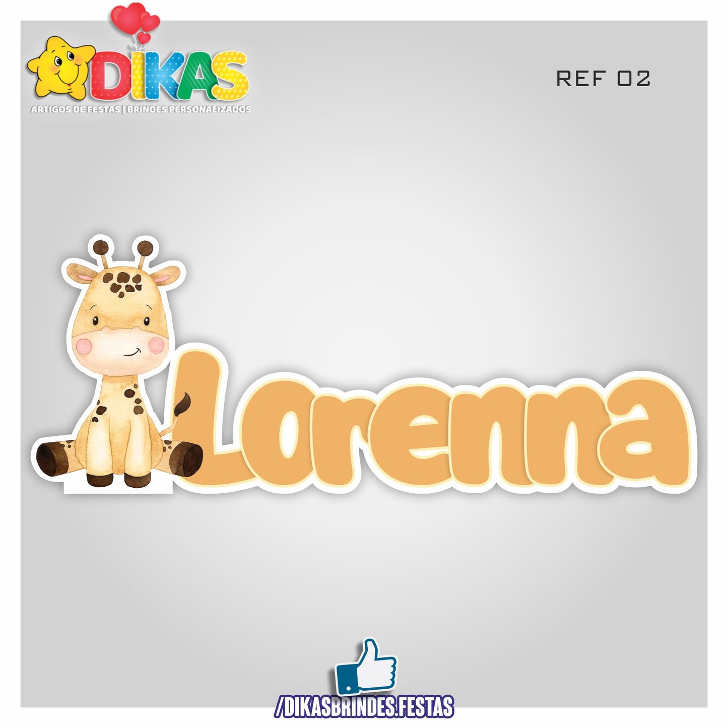 NOME DECORATIVO - ANIMAIS DA SELVA