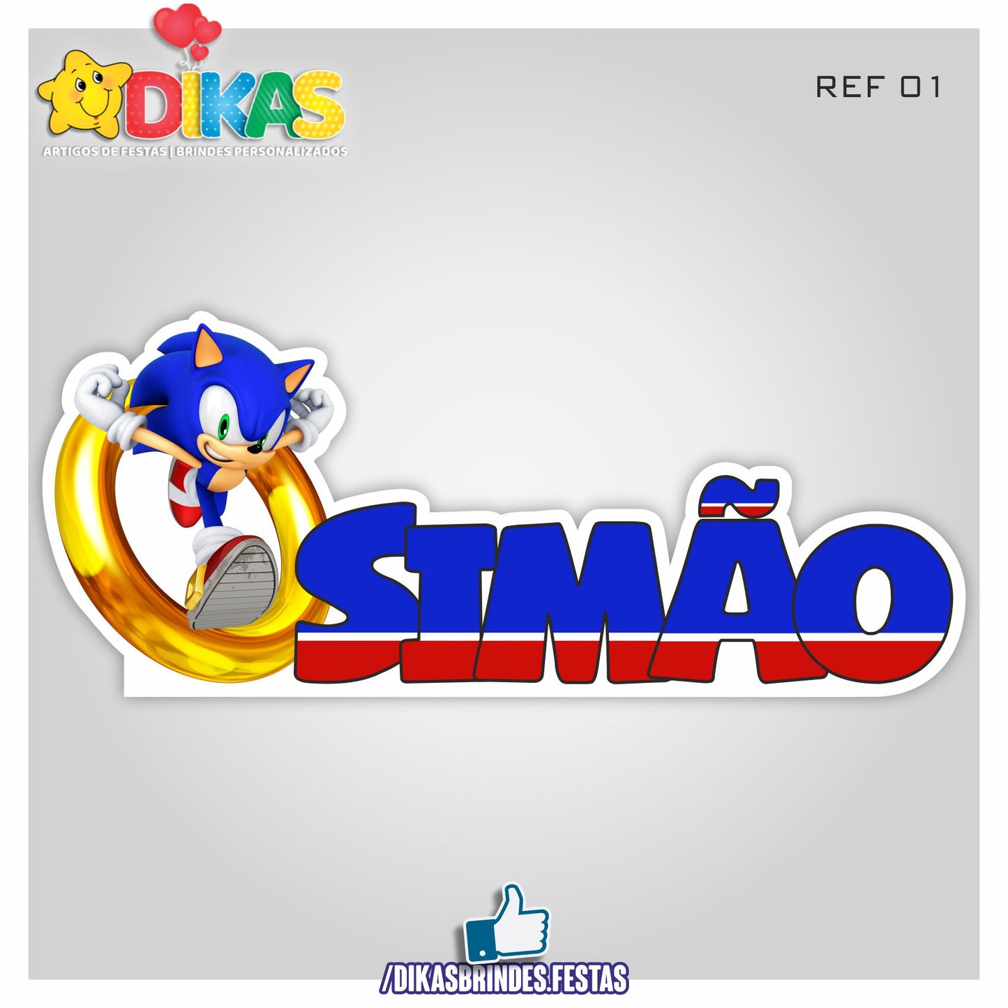 NOME DECORATIVO - SONIC