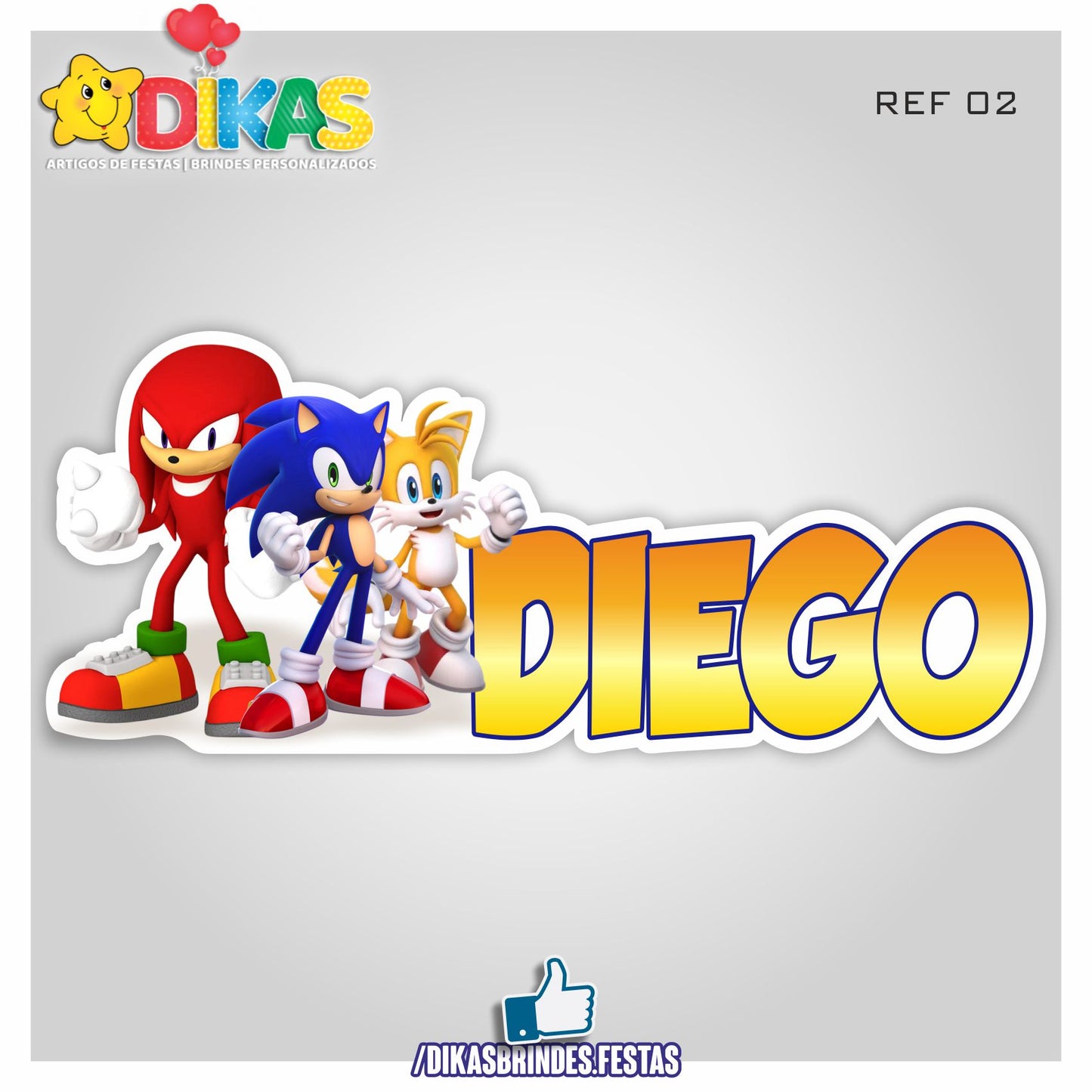 NOME DECORATIVO - SONIC