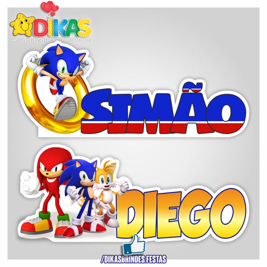 NOME DECORATIVO - SONIC