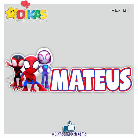 NOME DECORATIVO - SPIDEY