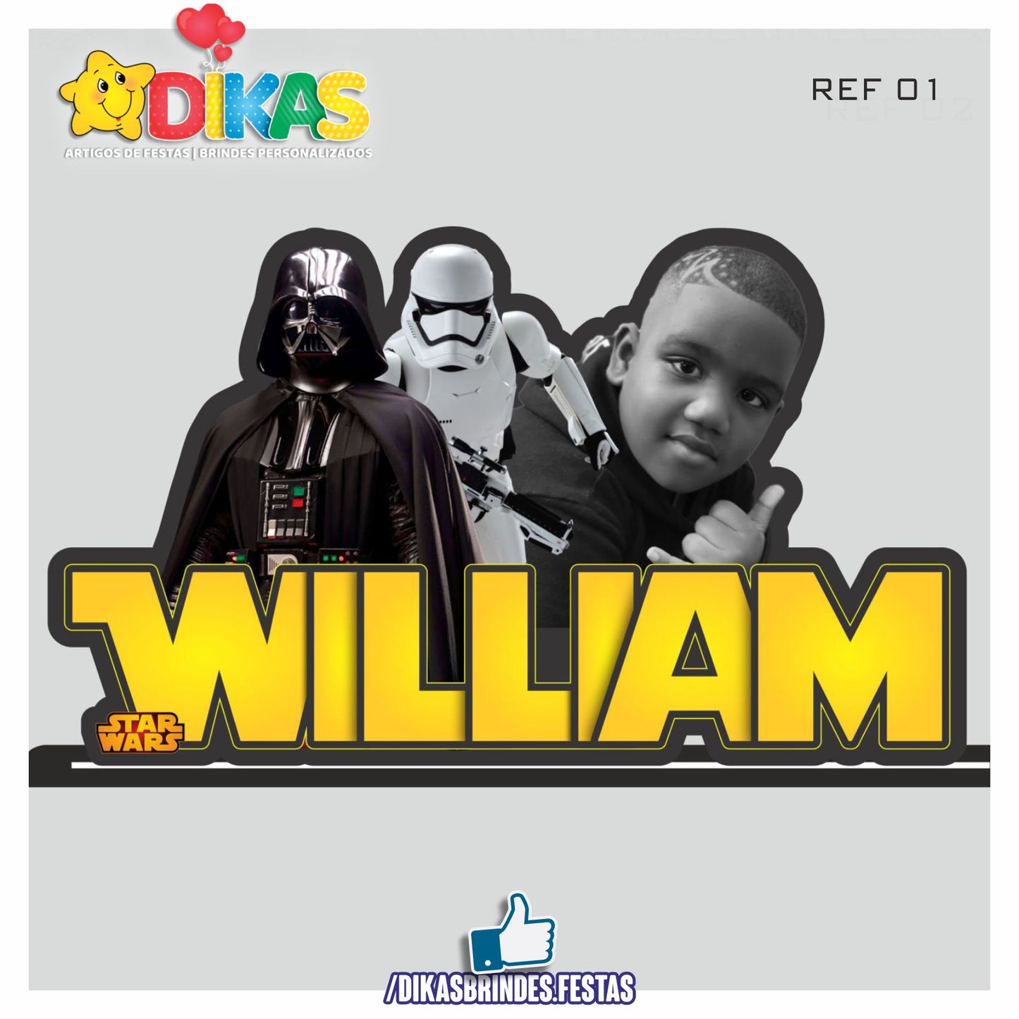 NOME DECORATIVO - STAR WARS