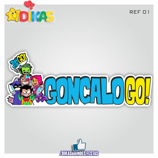 NOME DECORATIVO - TEEN TITANS GO