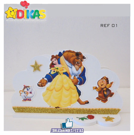 PORTA-GUARDANAPO EM PVC - A BELA E A FERA