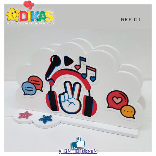 PORTA-GUARDANAPO EM PVC - TIK TOK