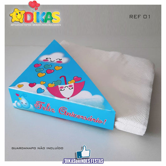 PORTA-GUARDANAPO EM PAPEL - CHUVA DE AMOR