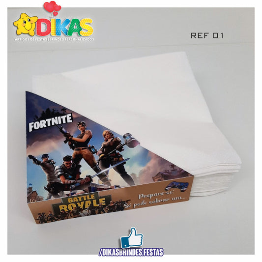 PORTA-GUARDANAPO EM PAPEL - FORTNITE