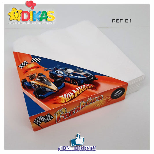 PORTA-GUARDANAPO EM PAPEL - HOTWHEELS