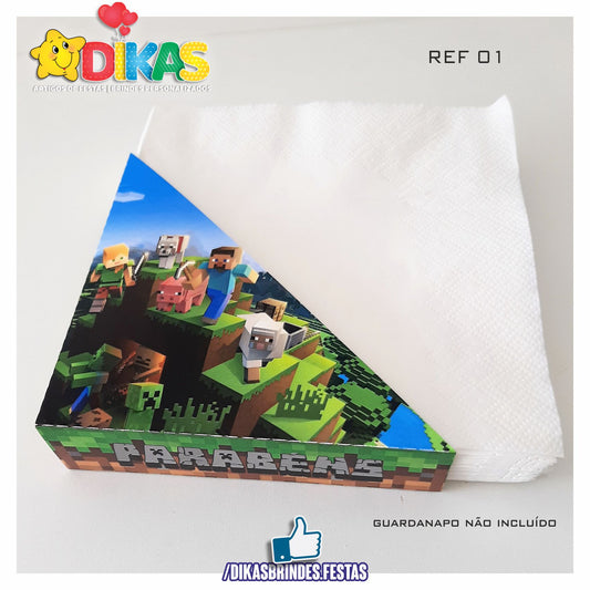 PORTA-GUARDANAPO EM PAPEL - MINECRAFT