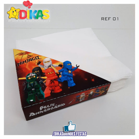 PORTA-GUARDANAPO EM PAPEL - NINJAGO