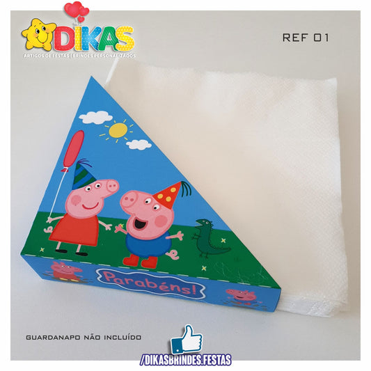 PORTA-GUARDANAPO EM PAPEL - PORQUINHA PEPPA