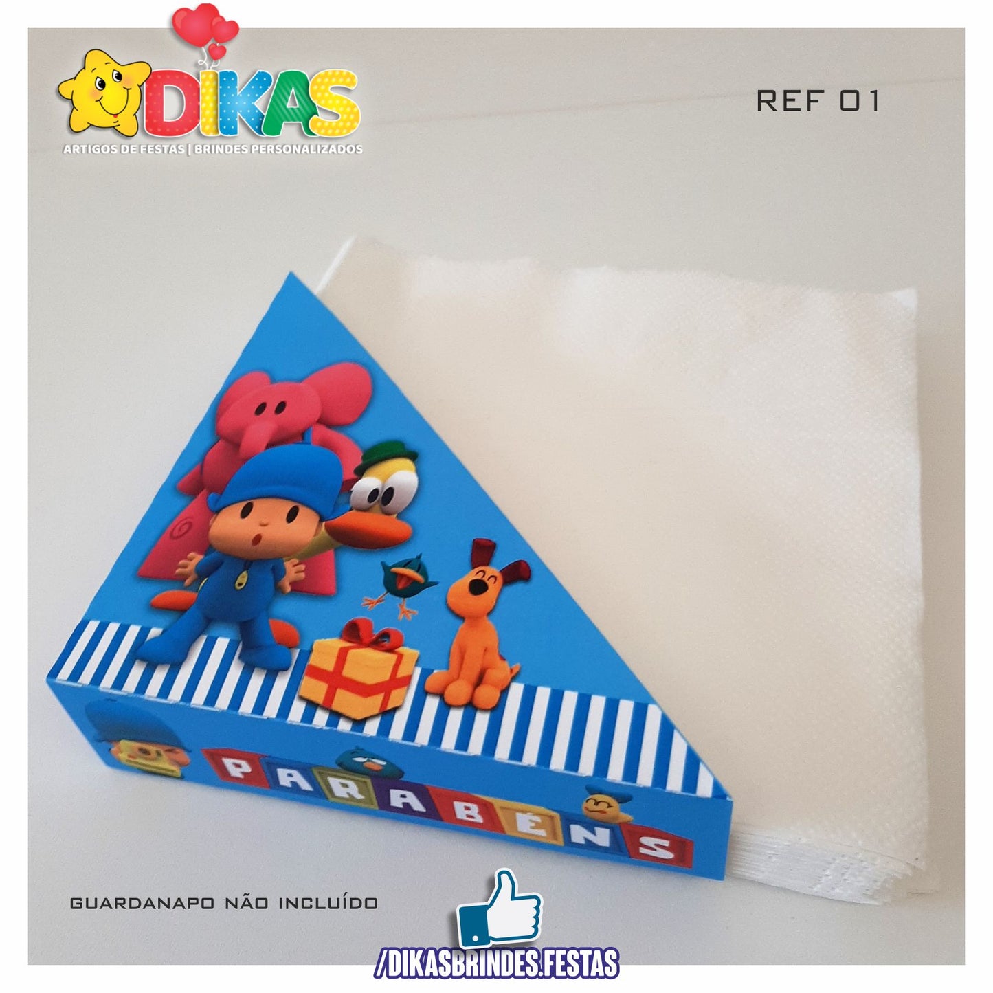PORTA-GUARDANAPO EM PAPEL - POCOYO