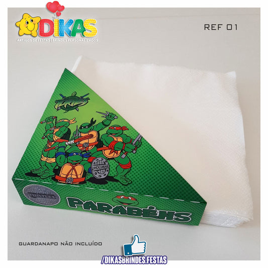PORTA-GUARDANAPO EM PAPEL - TARTARUGAS NINJA