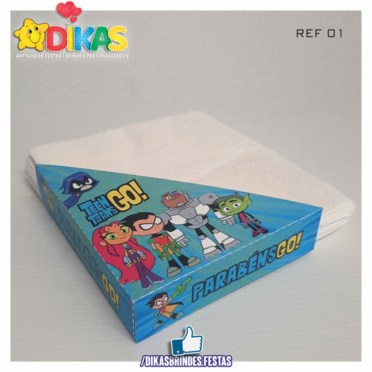 PORTA-GUARDANAPO EM PAPEL - TEEN TITANS GO