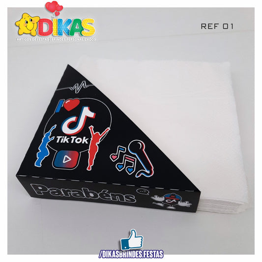 PORTA-GUARDANAPO EM PAPEL - TIK TOK