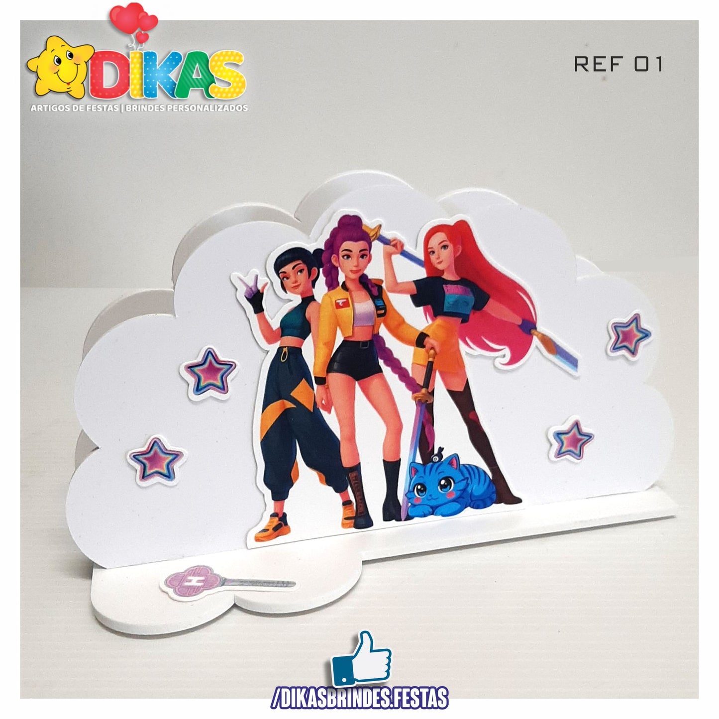 PORTA-GUARDANAPO EM PVC - GUERREIRAS DO K-POP