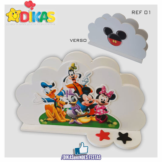 PORTA-GUARDANAPO EM PVC - MICKEY E OS AMIGOS