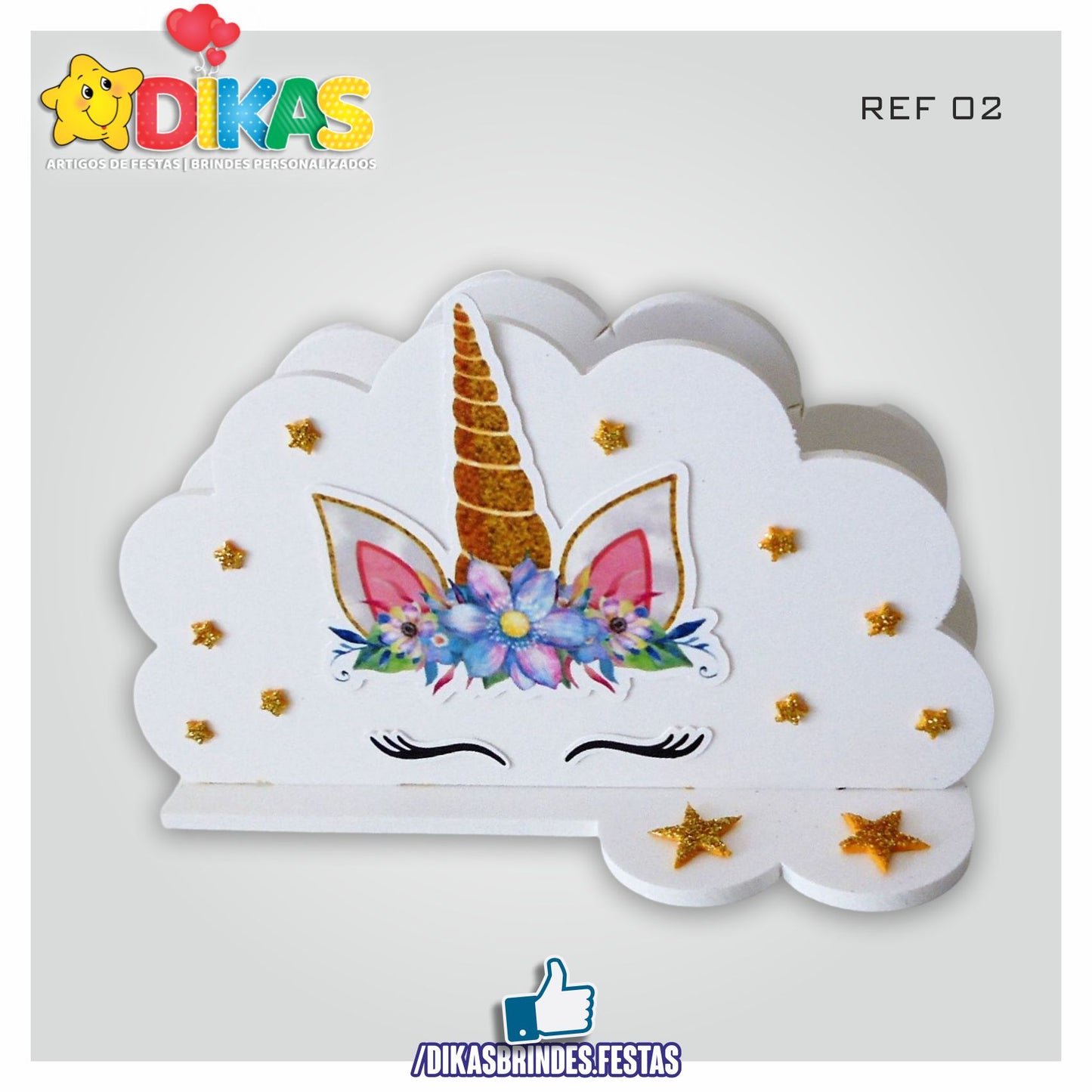 PORTA-GUARDANAPO EM PVC - UNICÓRNIO