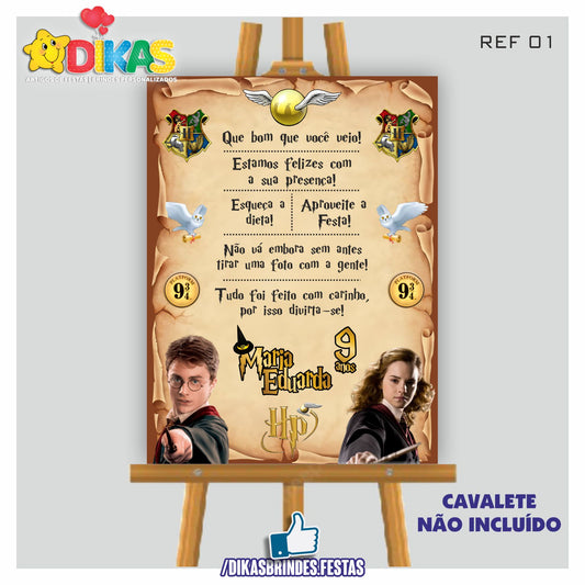 PLACARD DE ENTRADA PERSONALIZADO - HARRY POTTER