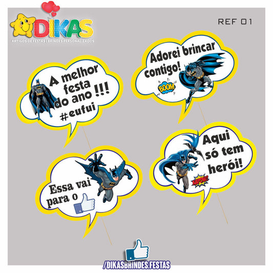 PLAQUINHAS DIVERTIDAS P/ FOTOS - BATMAN