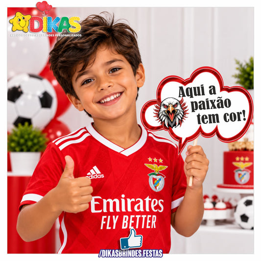 PLAQUINHAS DIVERTIDAS P/ FOTOS - FUTEBOL BENFICA