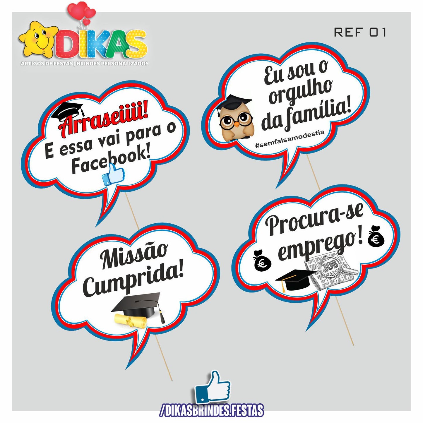 PLAQUINHAS DIVERTIDAS P/ FOTOS - FINALISTAS